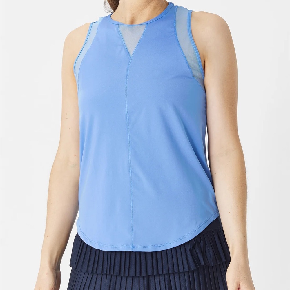 Lucky in Love Blue Sleeveless Tank Top